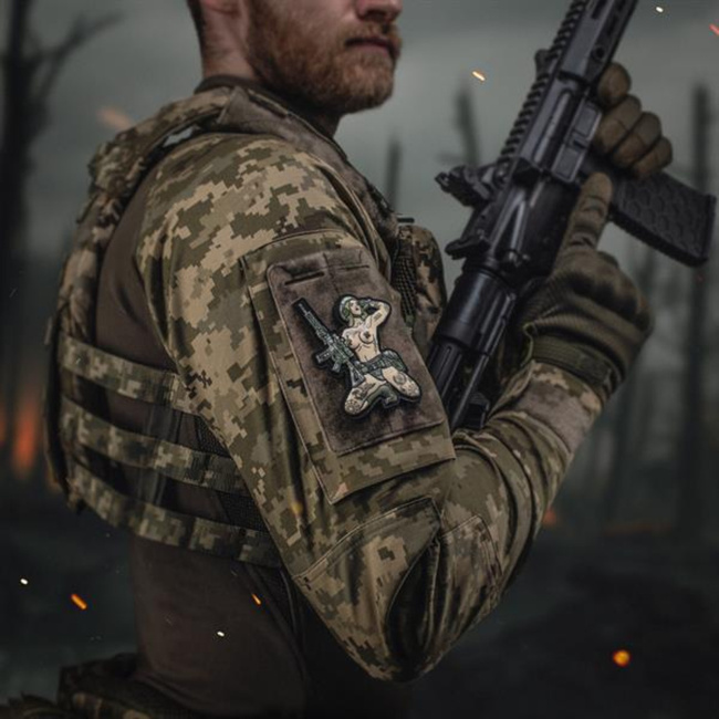 PATCH - TACTICAL GIRL TATTOO TRIDENT MM14 - 3D PVC - MULTICOLOR - M-TAC