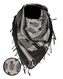 Shemagh scarf - white/black pineapple
