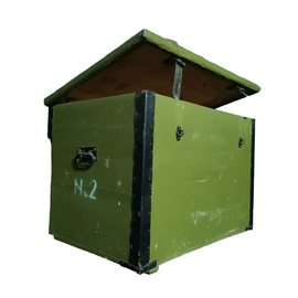 LADA MILITARA DIN LEMN PENTRU DEPOZITARE - SURPLUS ARMATA ROMANĂ - NR.2 - 85 x 58 x 63 CM