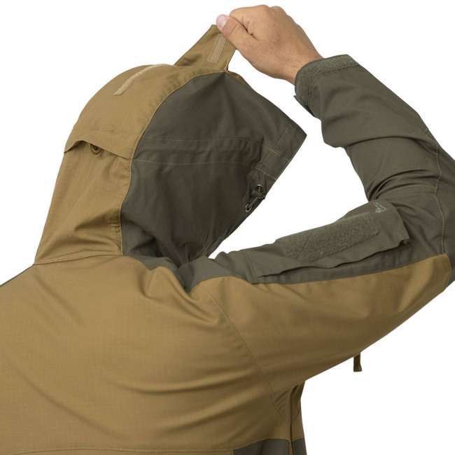 Unisex Tracer Anorak Jacket - Polycotton Stretch Ripstop - RAL 7013 Green - Helikon Tex