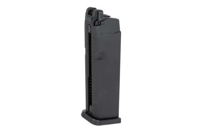 Incarcator Green Gas pentru replici tip Glock 17/18/34 MA011 - 24 BBs - Negru - E&C