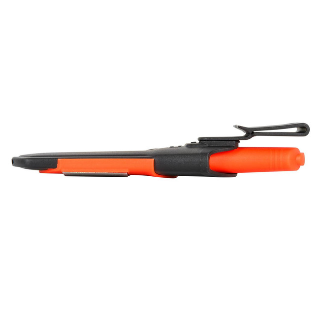 CUTIT - BUSHCRAFT SURVIVAL - CU TEACĂ, ASCUȚITOR ȘI APRINZĂTOR DE FOC - MORAKNIV® - PORTOCALIU