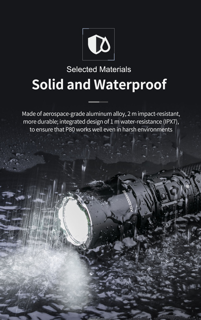 Lanterna tactica puternica P80 Nextorch - Neagra