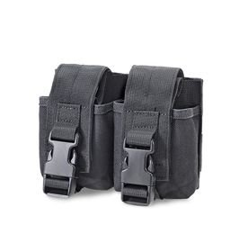 POUCH, BUZUNAR DUBLU PENTRU GRENADE - DEFCON 5 - NEGRU
