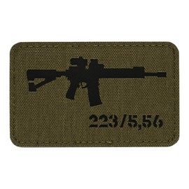 PATCH AR-15 223/5.56 LASER CUT - RANGER GREEN/NEGRU - M-TAC