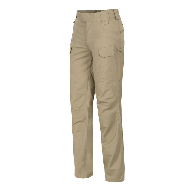 WOMEN'S URBAN TACTICAL PANTS -  UTP Resized  - POLYCOTTON RIPSTOP - Helikon-Tex - KHAKI - LENGTH 34  inch
