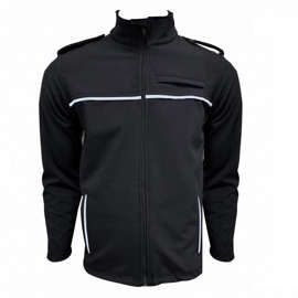 Geacă SoftShell - cu dungi reflectorizante - Lecter Tactical - Neagră