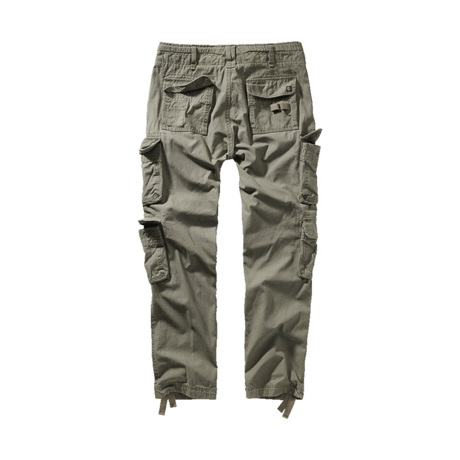 Pure Slim Fit Cargo Trousers for Men - Olive Green - Brandit