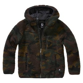 Kids hooded Teddyfleece jacket - woodland - Brandit