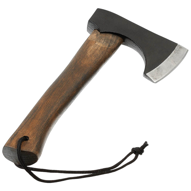 AXE - VIKING - WITH WOODEN HANDLE AND LEATHER SHEATH - FOX OUTDOOR - MFH
