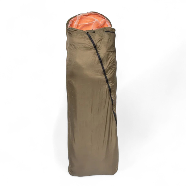 Summer Sleeping Bag - Olive Green/Orange - Czech Army Military Surplus - Used