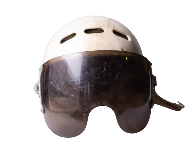 ORIGINAL AIR FORCE FLYING HELMET WITHOUT OXYGEN MASK - ROMANIAN MILITARY SURPLUS - USED