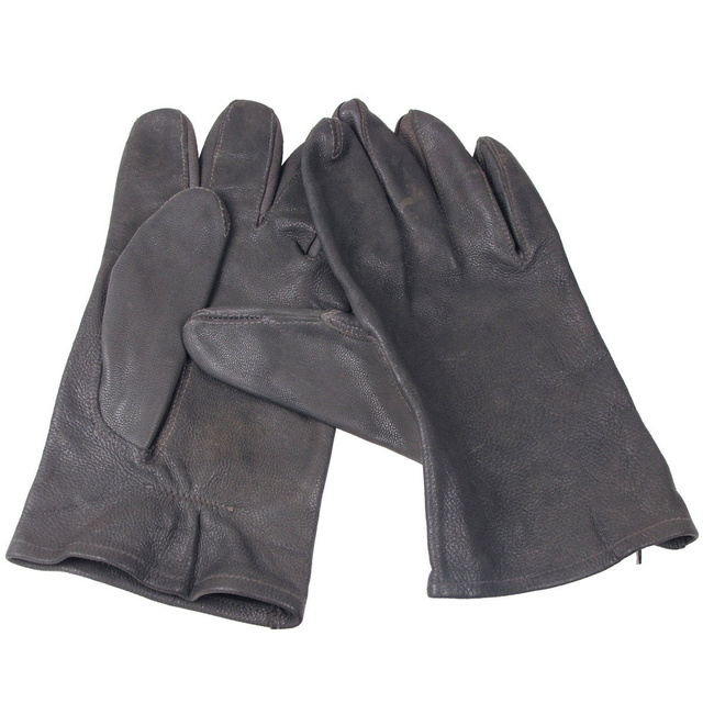 BW leather gloves, grey, used