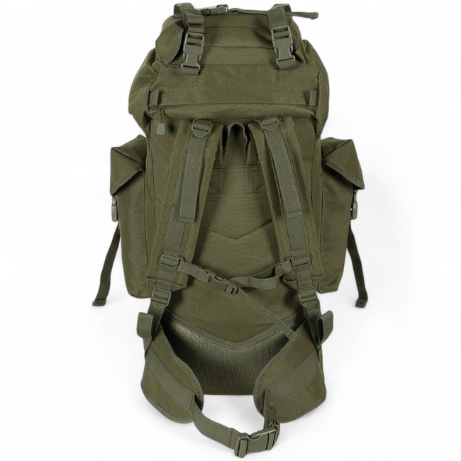 BACKPACK COMBAT BW - MOLLE - ALUMINUM ROD - 65 L - MFH - OLIV