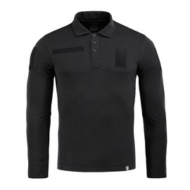 POLO TACTICAL SHIRT LONG SLEEVE 65/35 - BLACK - M-TAC
