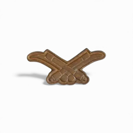 Pereche Semne de Arma pentru Grade - Artilerist Antiaerian / Tunar Antiaerian - Surplus Militar Armata Ungariei - Bronz - Ca Noi