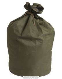 US OD RUBBER DUFFLE BAG USED