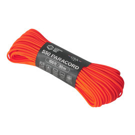 FUNIE, SFOARA PARACORD DIN NAILON - 550 LBS. - 33 M/100 FT. - Helikon-Tex -  ORANGE NEON