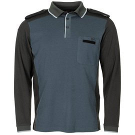 TRICOU POLO BRITANIC - ALBASTRU/GRI - MANECI LUNGI - UZAT