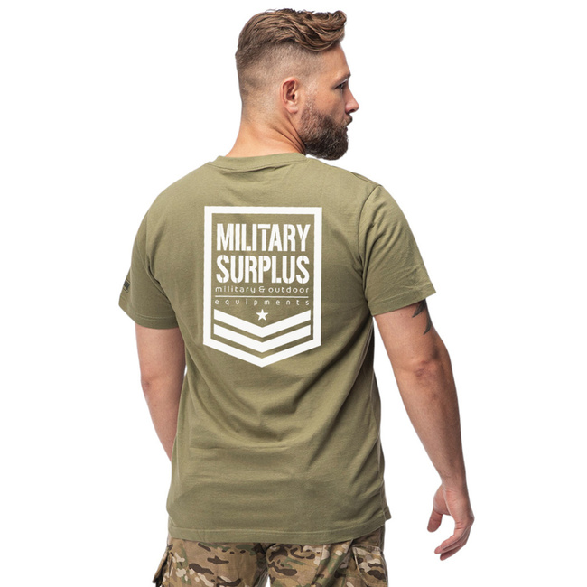 TRICOU BASIC MAGNUM CU INSCRIPTIE - MILITARY SURPLUS - OLIVINE