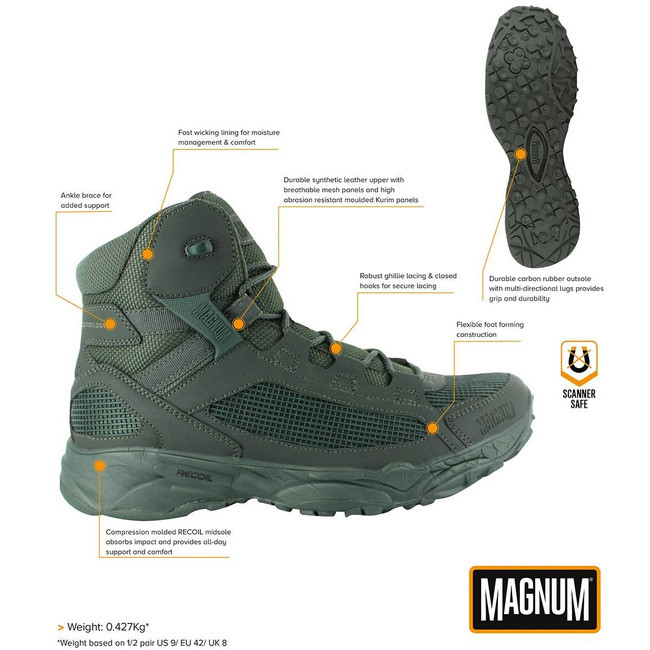 Bocanci Combat - MAGNUM - "Assault Tactical 5.0" - VERDE OD
