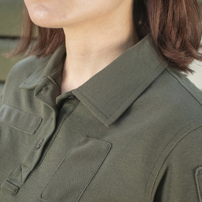 WOMEN'S TACTICAL POLO T-SHIRT - POLO-SHIRT 65/35 LADY - ARMY OLIVE - M-TAC