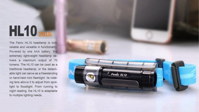 Flashlight Fenix HL10, water resistant