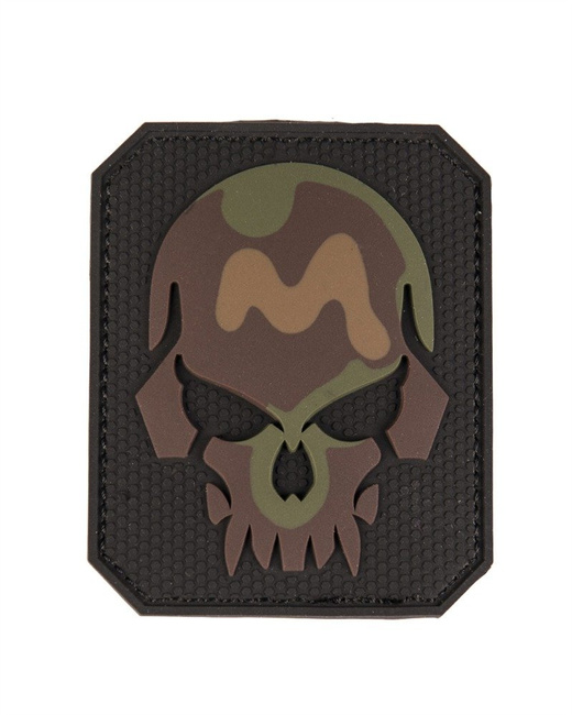 CAMO PVC SKULL 3D PATCH W. HOOK & LOOP CLOSURE