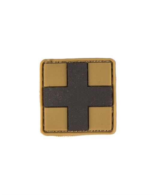 EMBLEMA, PATCH 3D CU VELCRO - PRIM AJUTOR - Mil-Tec® - COYOTE - SMALL