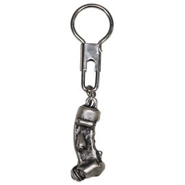 Key chain, ring, trinket, joystick, silver