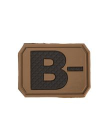 PATCH, EMBLEMĂ 3D CU GRUPA SANGUINĂ - Mil-Tec® - COYOTE ÎNCHIS - B NEG