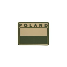 Plasture, emblema steag POLONIA - Velcro patch - (set - 2buc.) - PVC - Kaki