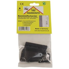 Balama din plastic, "Wip", pentru ferestre cu plasă pentru insecte, maro