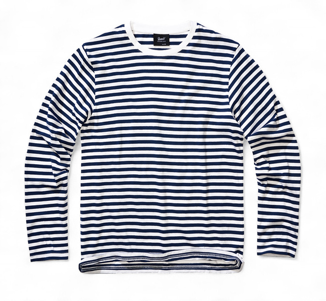 Long Sleeve Striped T-Shirt - Navy-White - Brandit