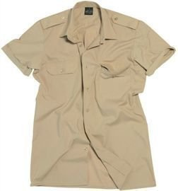 Camasa cu maneca scurta- Khaki - Mil-Tec