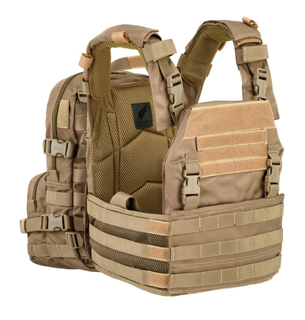 VESTA TACTICA PENTRU PLACI BALISTICE - CU RUCSAC INTEGRAT - Defcon 5 - COYOTE TAN