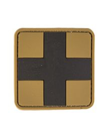 PVC 3D FIRST-AID PATCH WITH HOOK & LOOP CLOSURE - Mil-Tec - COYOTE - LARGE