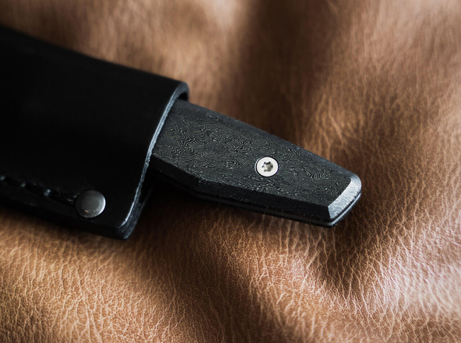 CUȚIT CU LAMĂ FIXĂ - DAILY AK1 DAMASC - ARGINTIU