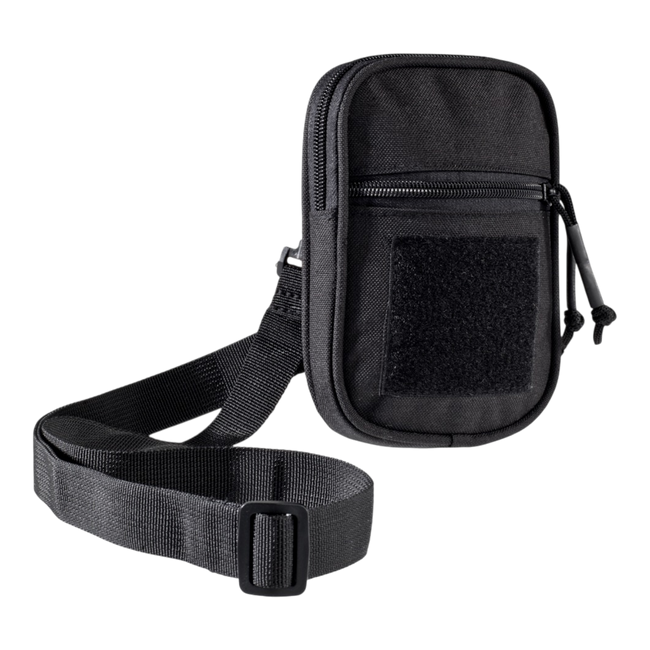 Travel shoulder bag with Velcro - Black