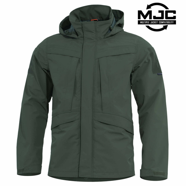 JACHETA PARKA SHELL - IMPERMEABILĂ - "HURRICANE" - PENTAGON® - VERDE ÎNCHIS
