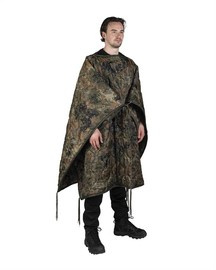 CAPTUSEALA PENTRU PONCHO - MULTIFUNCTION - 210 x 150 CM - Mil-Tec - CAMUFLAJ GERMAN (FLECKTARN)