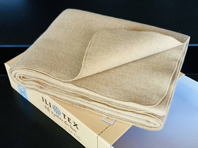 Patura lana romaneasca, 150x220 cm, crem