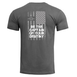T-SHIRT - AGERON AMERICAN FLAG - Pentagon® - WOLF GREY