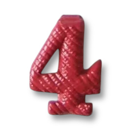 Numar metalic - 4 - Rosu - Surplus Militar Armata Ungariei - Ca nou