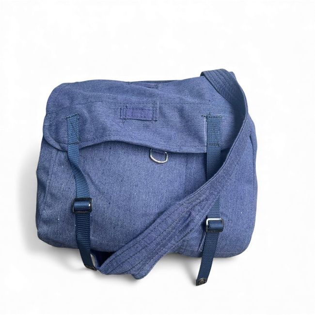 Sac militar de merinde albastru, post-WWII, Surplus Armata Romana - Uzat