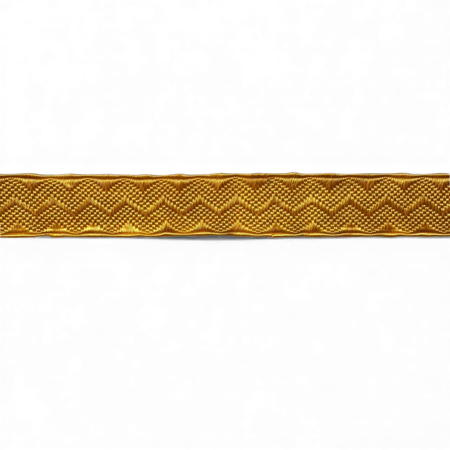 Rola Galon din Matase Brodat pentru Uniforme - 1 m x 20 mm - Surplus Militar Armata Romana - Galben Inchis - Ca Nou