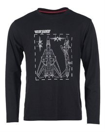 BLUZA CU MANECA LUNGA - TOP GUN - MIL-TEC - NEGRU