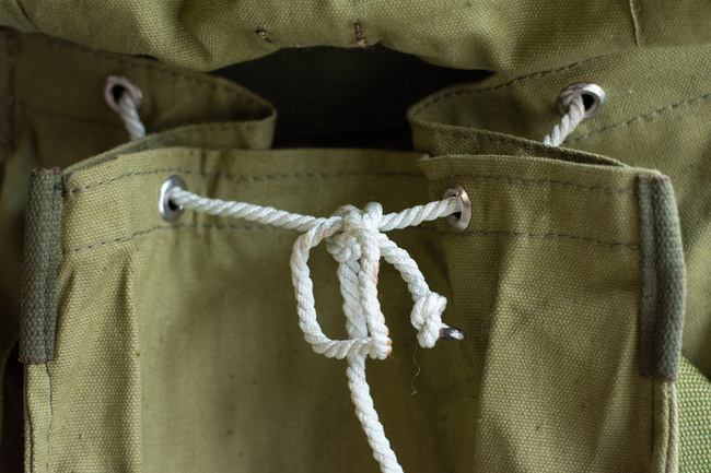 Military Olive Rare Romanian Retro Rucksack- Vintage - good condition