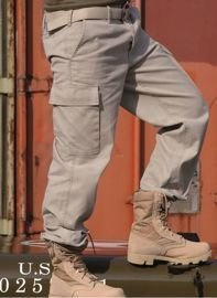 PANTALONI PRESPALATI MOLESKIN - KHAKI