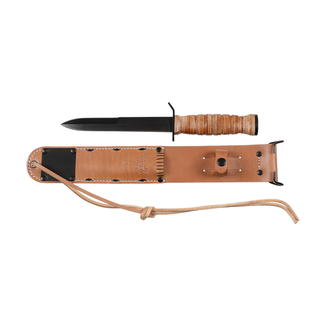 Cutit de lupta US M3 Trench Knife - Maner din piele + teaca M6